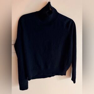 Women's Navy Turtleneck Sweater